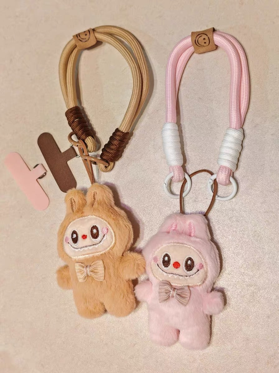 Labubu phone chain. Labubu keychain. Labubu wrist chain. Mini Labubu for handbag. Stiffed Labubu for backpack
